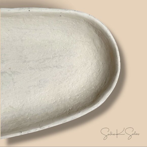 8x19 Artisan Handcrafted Decorative Oval Tray Cream - Hearth & Hand Magnolia - Picture 5 of 7